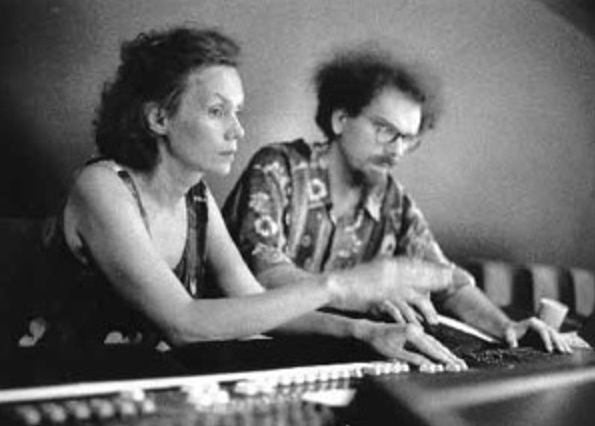 Kaija Saariaho and husband Jean Baptiste Barrière in 1997