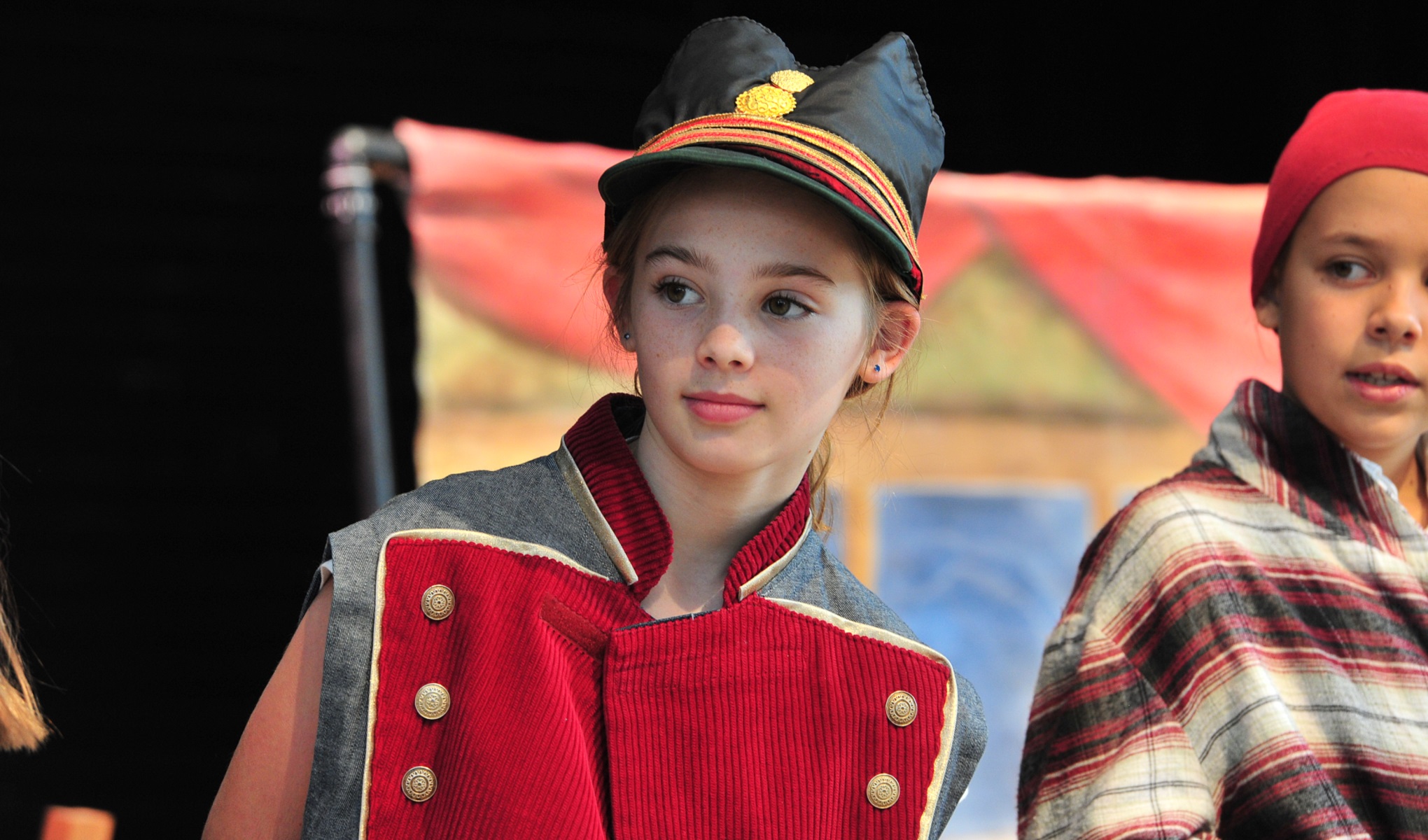 young student in costume 