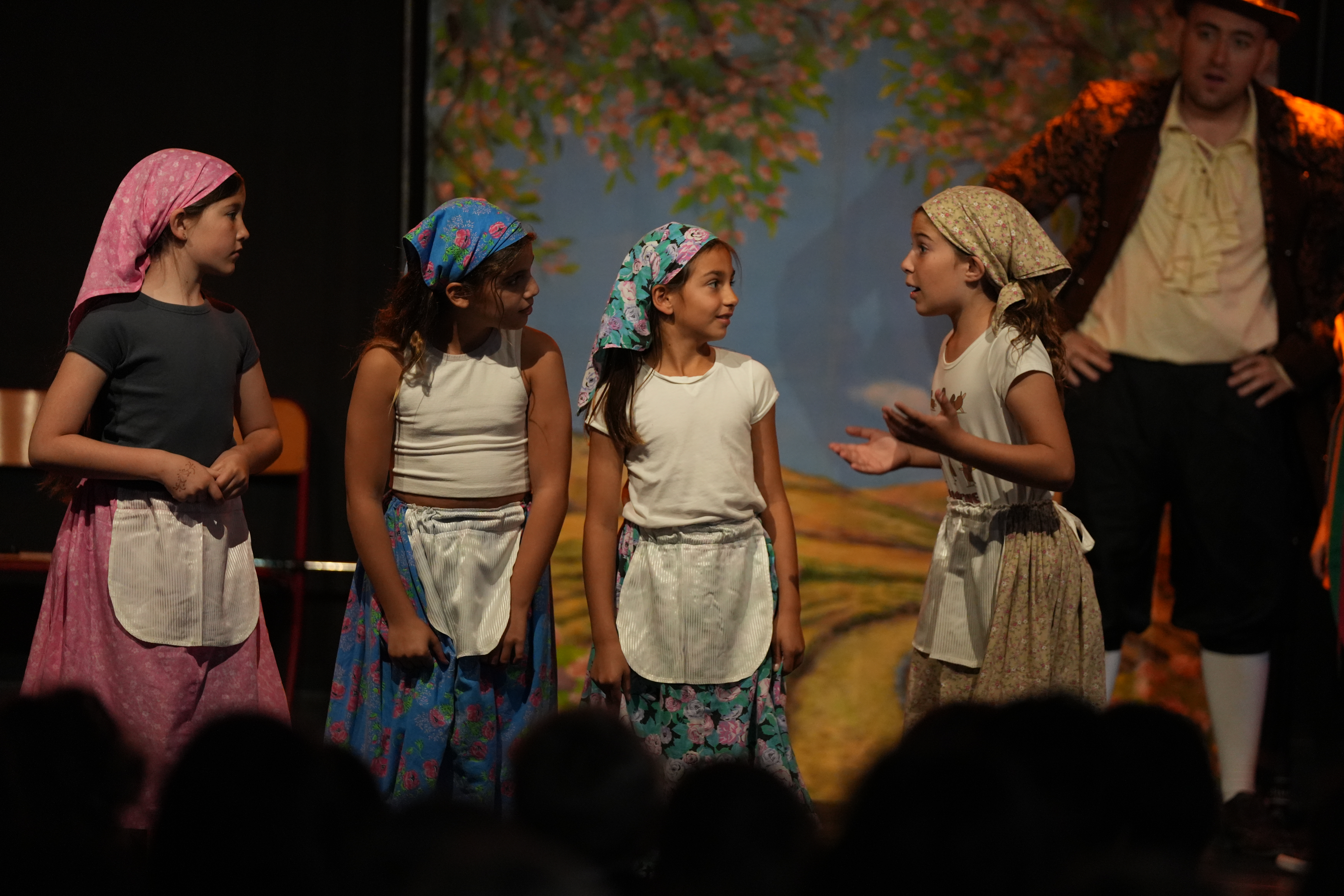 Young girls performing
